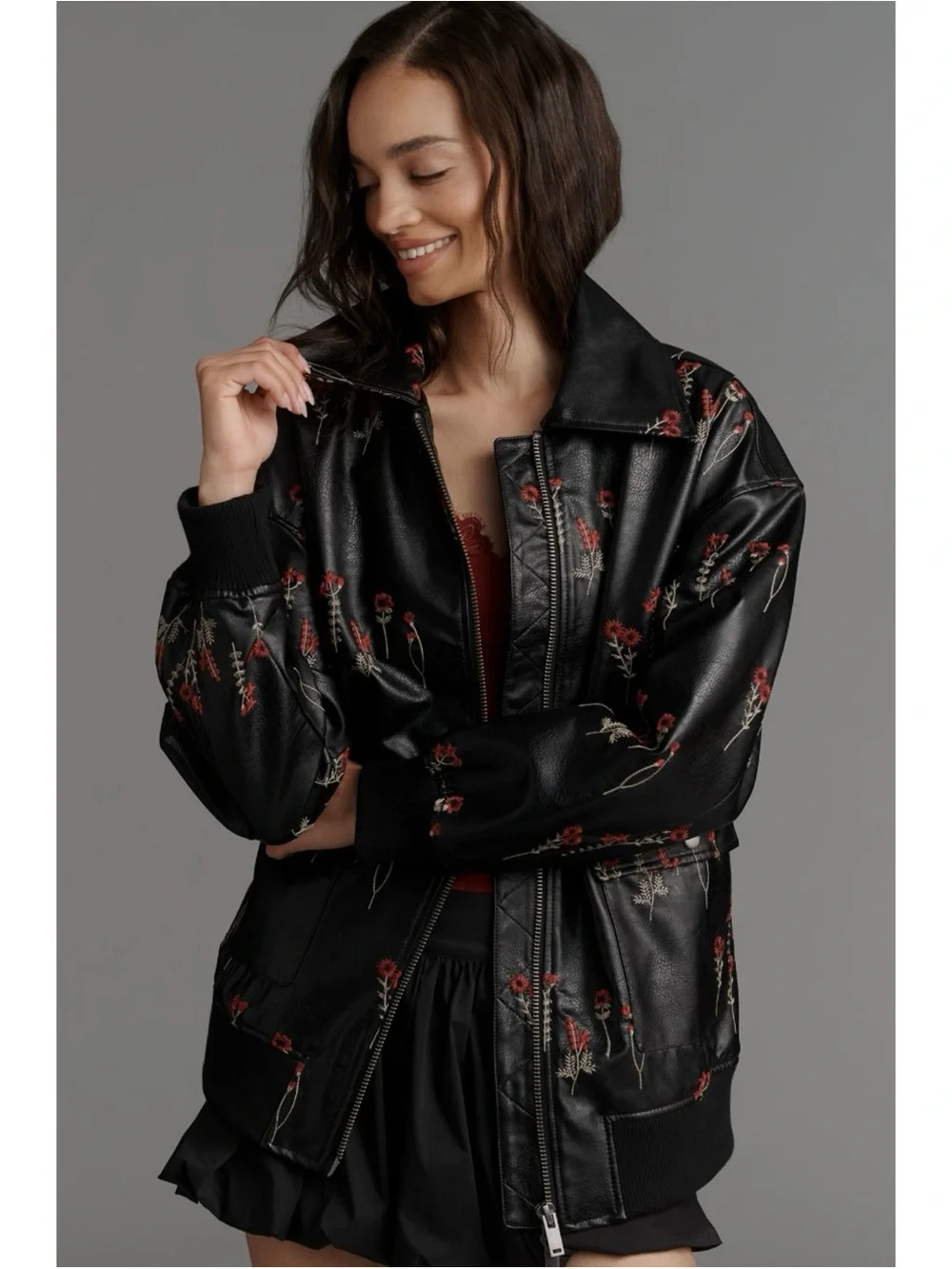 Anthropologie Embroidered Jacket S
